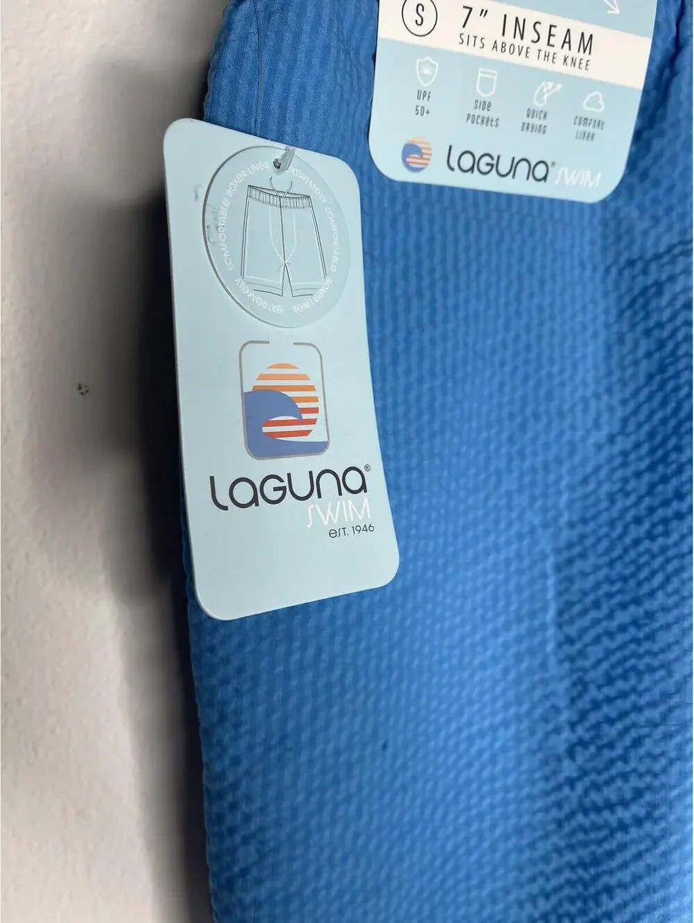 NWT Laguna Men's Blue/The Volley Swim Trunks Size Small